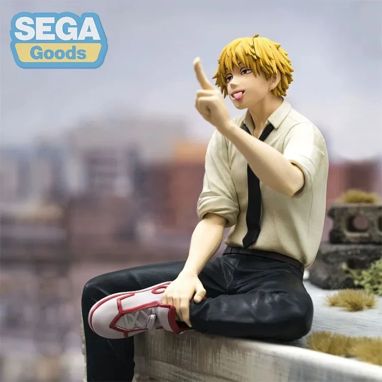 متوفر في المخزون جائزة سدادة المعكرونة SEGA Chainsaw Man Sitting Pose - مجموعة شخصيات الرسوم المتحركة الرسمية Denji & Power، شاشة عرض مكتبية قابلة للجمع #4