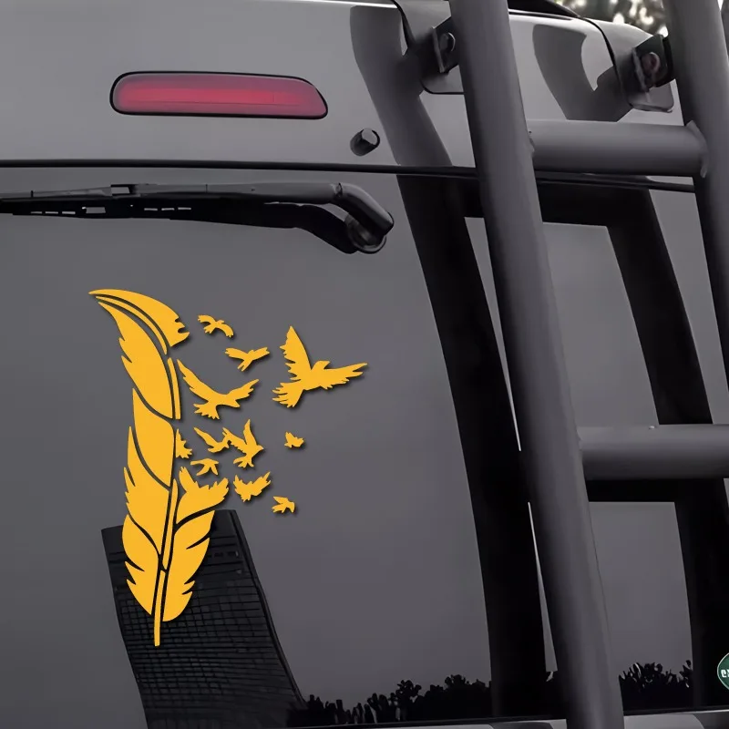 ريش حيوي يتحول إلى ملصقات إبداعية ومضحكة على شكل نسر لمحبي الرسوم المتحركة، جودة عالية للدراجات النارية والشاحنات والسيارات #4