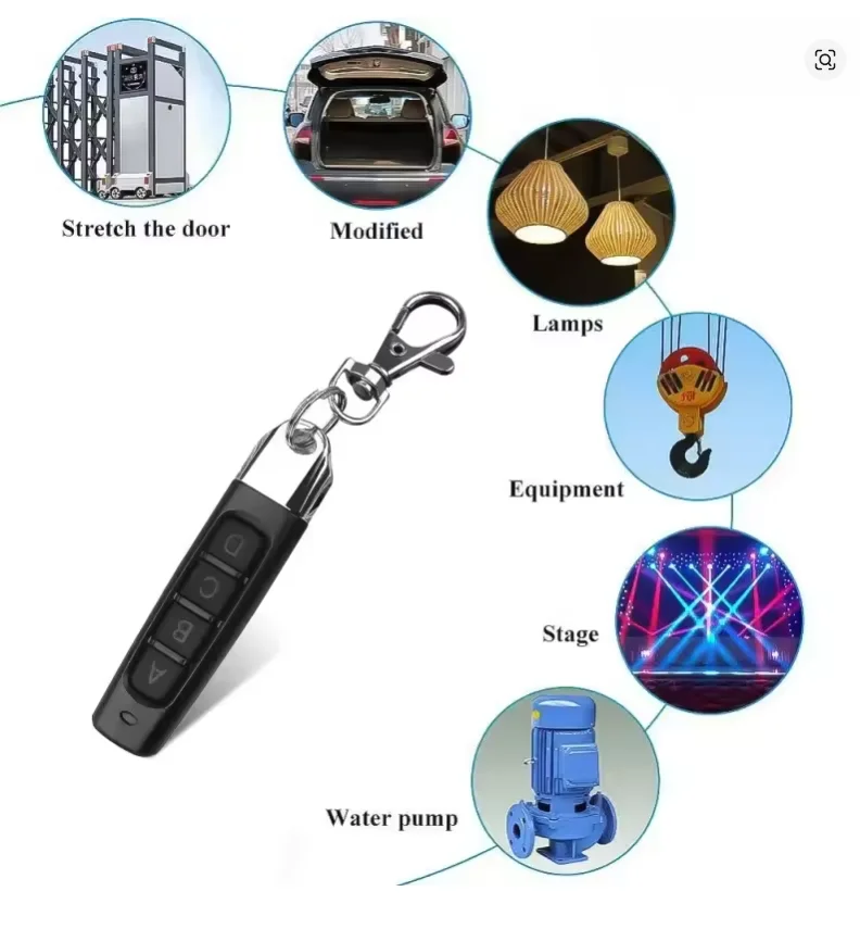 433MHZ Copy Remote Control Auto 4 Channe Code Garage Gate Door Opener Remote Control Duplicator Cloning Code Car Key