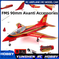 Fms 90mm Avanti Electric Ducted Aircraft Complete Set Of Accessories Including Fuselage, Main Wings, Vertical Tail, Etc