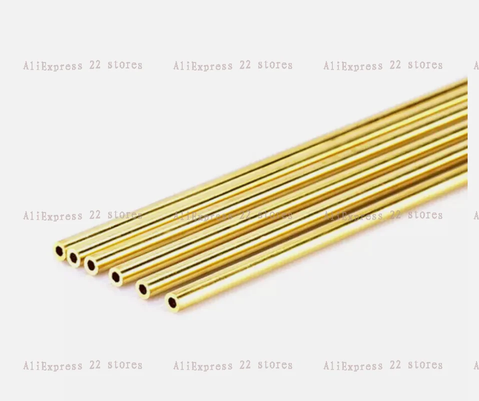 100pcs 0.3-1.5X400mm EDM Drilling Electrodes Single-Channel Brass Copper Tube