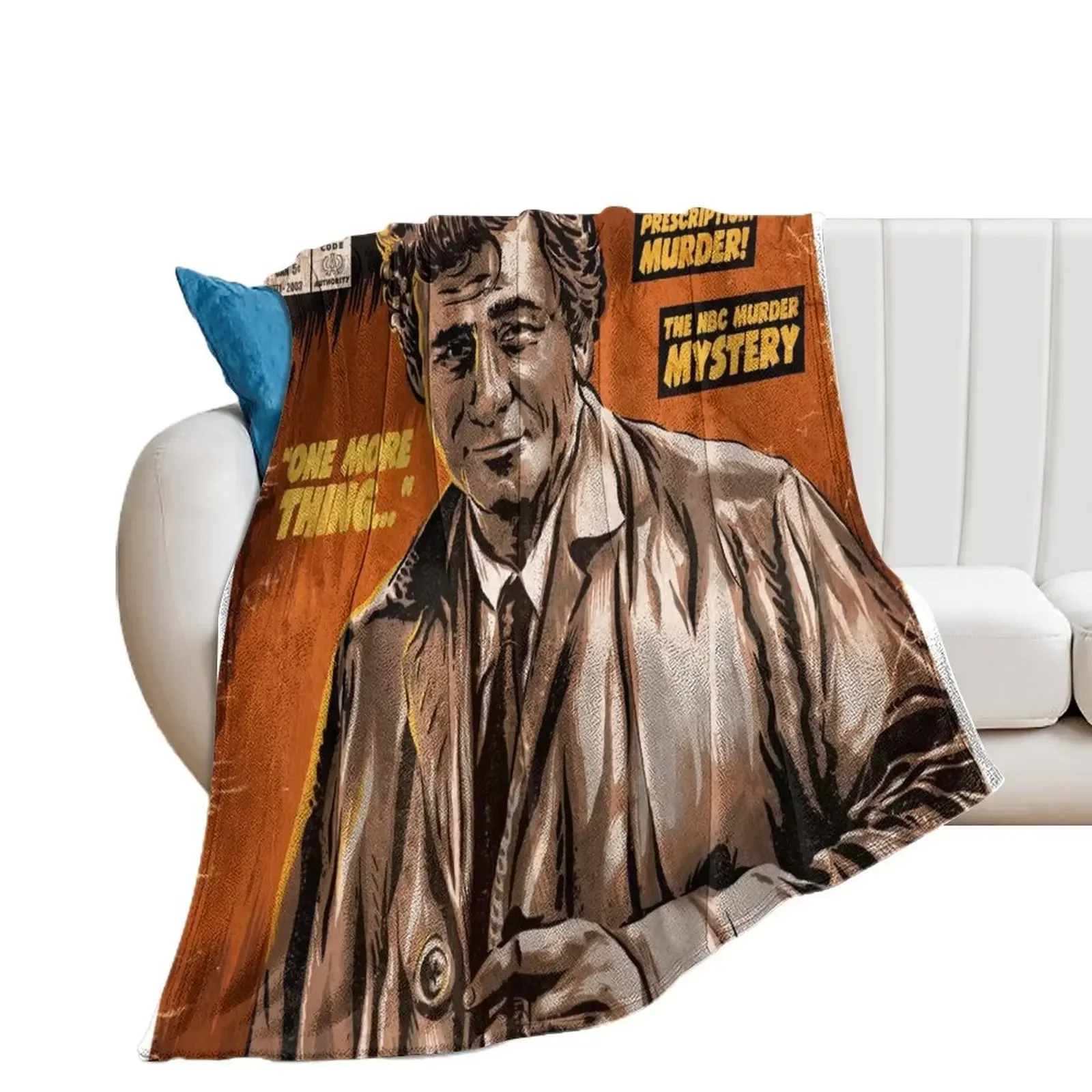 Columbo TV Show Comic Throw Blanket Camping Quilt Blankets