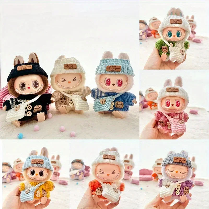 

Fashion Labubu doll clothing set, 3-piece set of clothing accessories, suitable for 17cm baby clothing accessories