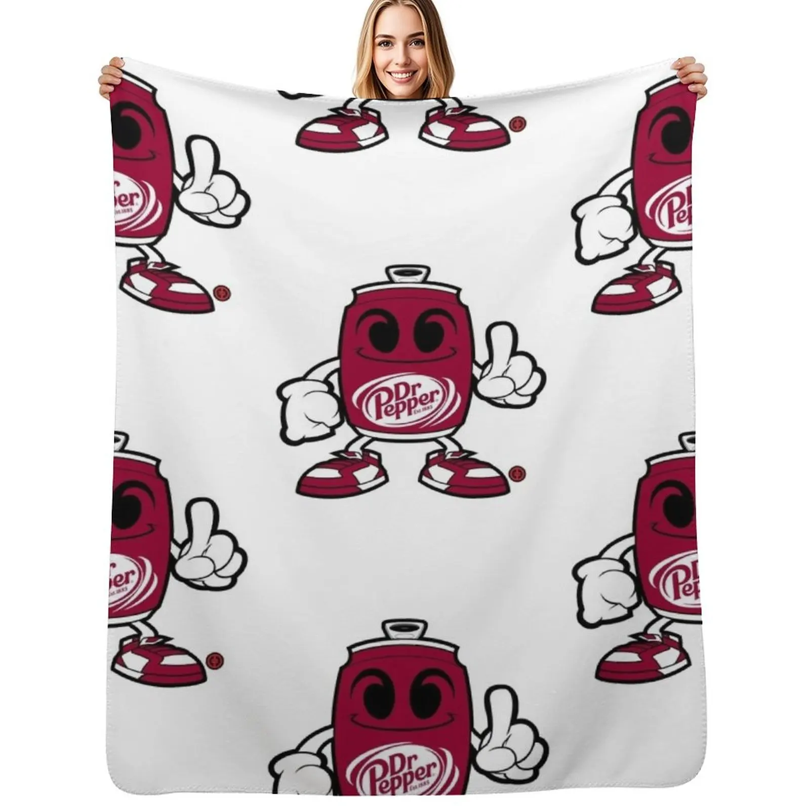 dr pepper Throw Blanket Soft Bedroom Blanket for Night Sleeping