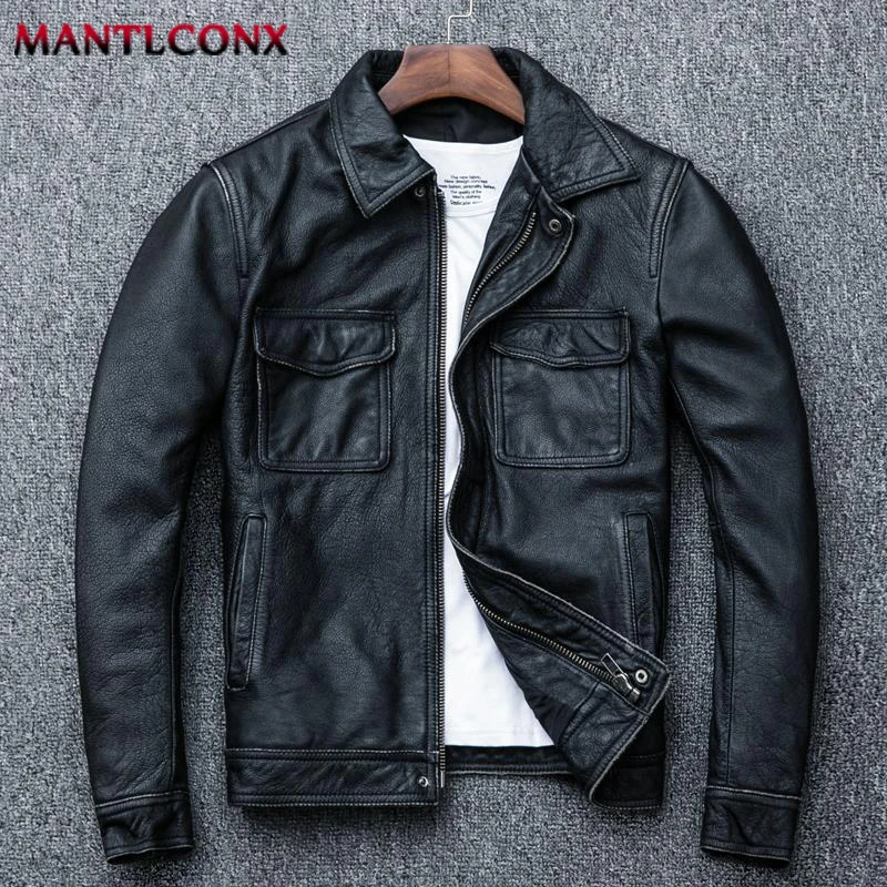 

Fashion Zip Up Motorcycle Leather Jacket Men Windbreak Autumn Winter PU Leather Coat Man Leather Jackets for Men Outerwear Black