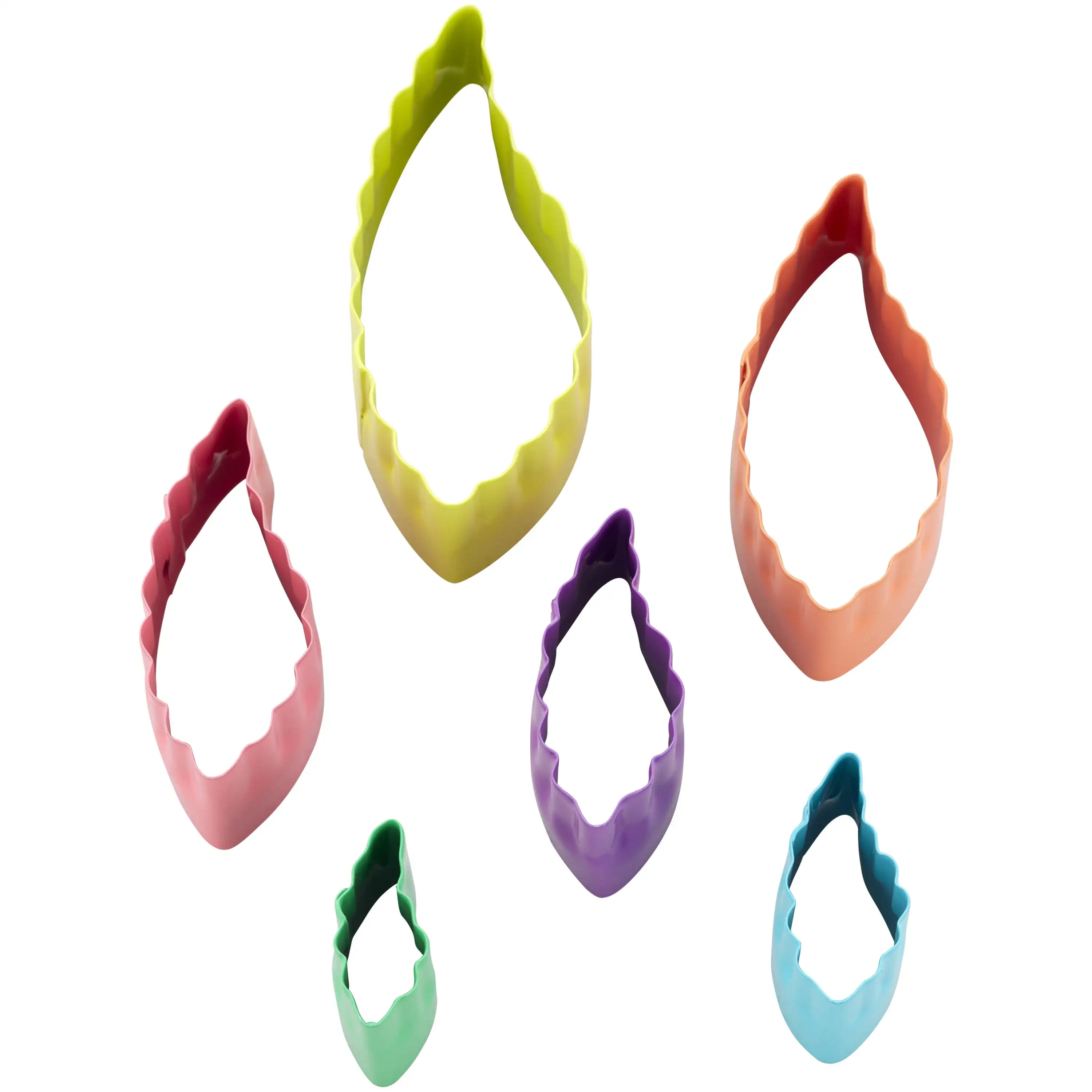 Leaf-Shaped Fondant Cut-Out Set, 6-Piece