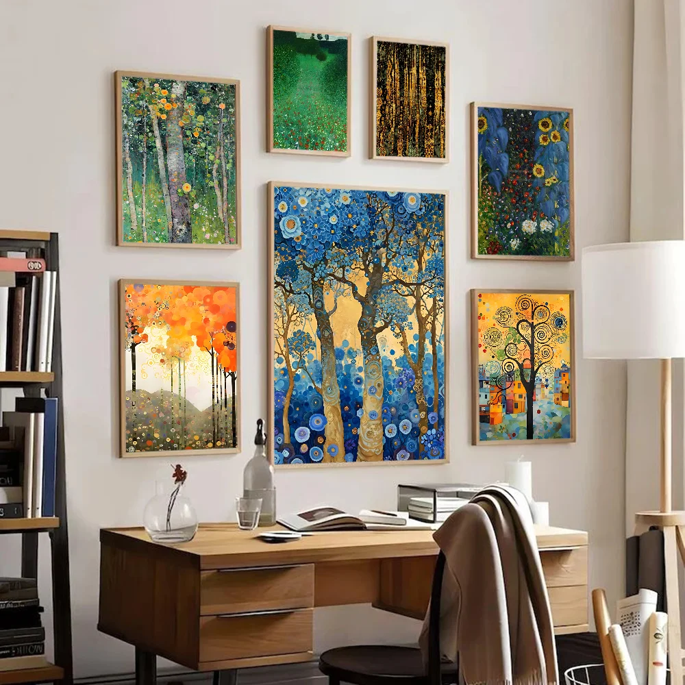 

Classics Symbolism Gustav Klimt Vienna Secession Garden Anime Posters Sticky Whitepaper Prints Posters Artwork Kawaii Room Decor