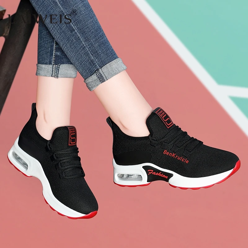 

2024 Luxury Platform Wedges Women's Sneakers Spring Autumn High Quality Mesh Breathable Increased Women's Shoes Casual Shoes