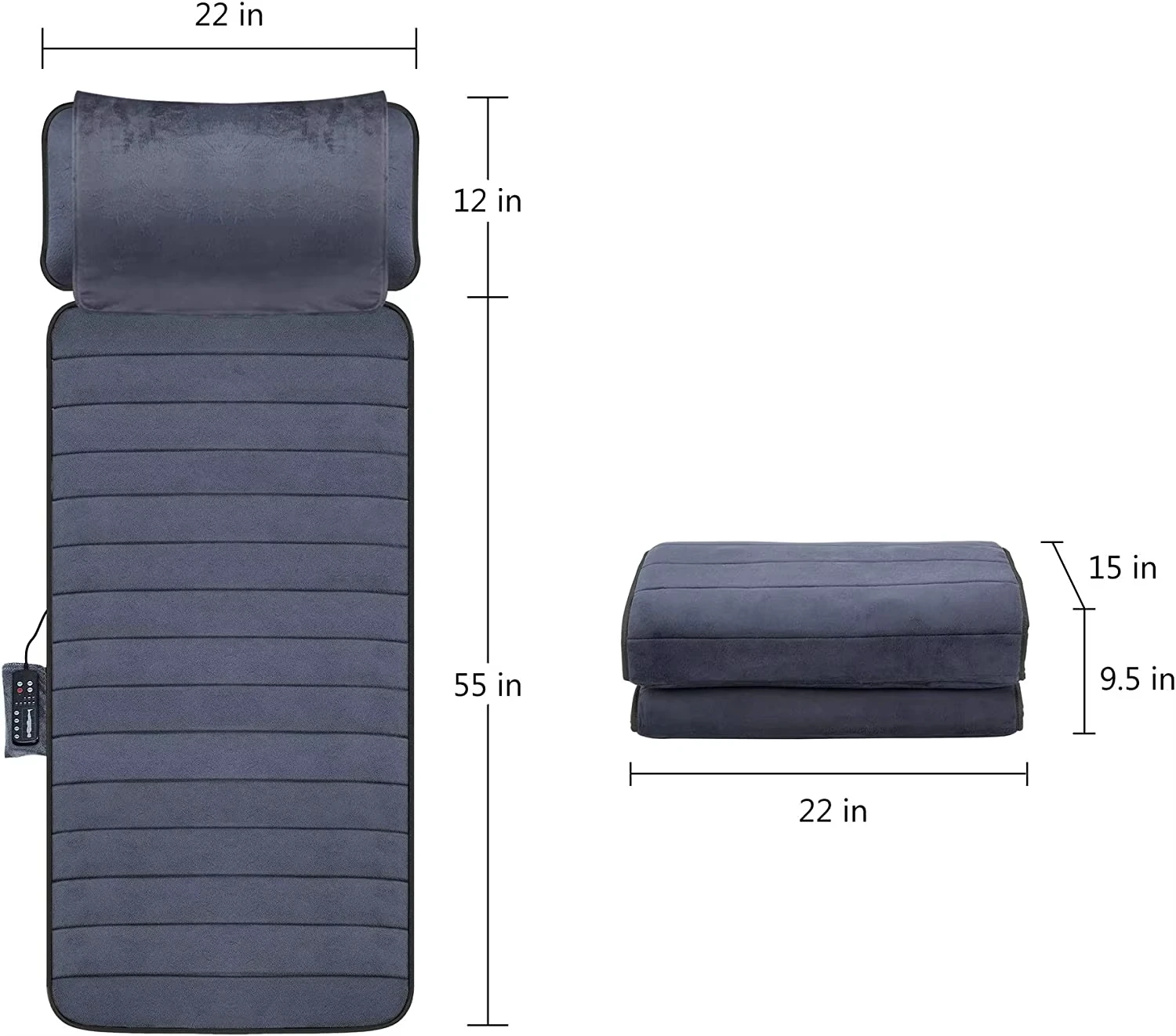 

Best Sales Foldable Adjustable Full Body Electric Heated Massage Cushion Kneading Back Massage cushion