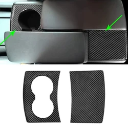 Carbon Fiber Center Console Water Cup Holder Cover Trim Panel Cover  for Tesla Model S Mode X 2016 2017 2018 2019 2020