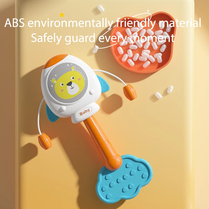 아기 모래 망치 장난감 드러머 흔들리는 딸랑이 기린 아기 딸랑이 흔들어 유아 어린이 몬테소리 대화 형 교육 장난감