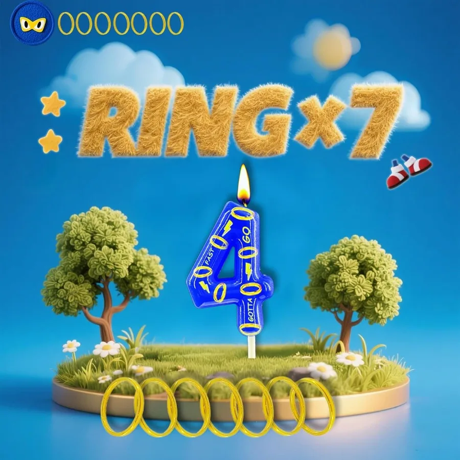 شمعة عيد ميلاد زرقاء رقم 4 مع 7 حلقات ذهبية لون كعكة شخصية كرتونية زرقاء لحفلات أعياد الميلاد للأولاد والبنات والحفلات