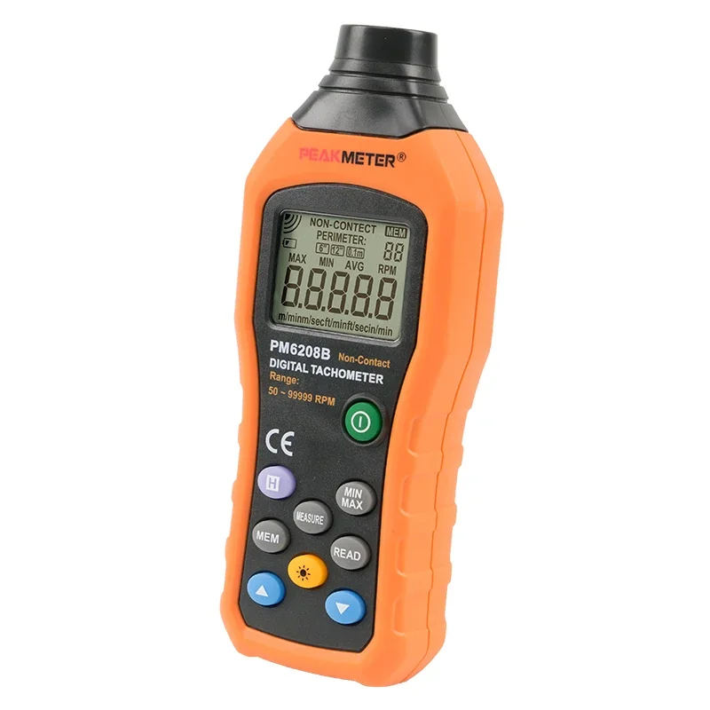 NEW PM6208B Digital Tachometer Non-Contact Tachometer Speedometer Speed Meter 99999 RPM Motor Tachometer Rotation Meter