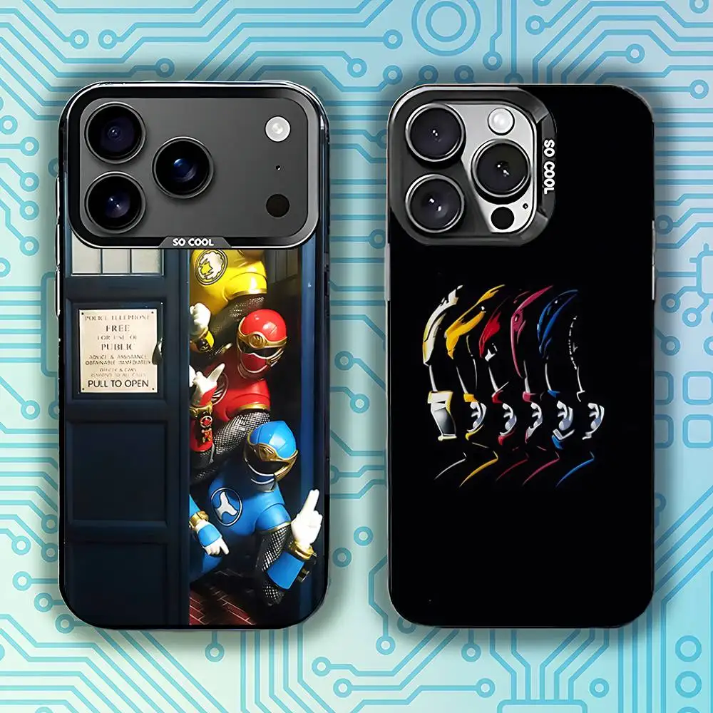 

P-PowerS-COOL R-RangerS Phone Case For iPhone 17,16,15,14,13,12,11,Pro,Max,Plus,E,Air,Mini Black Tpu Cover