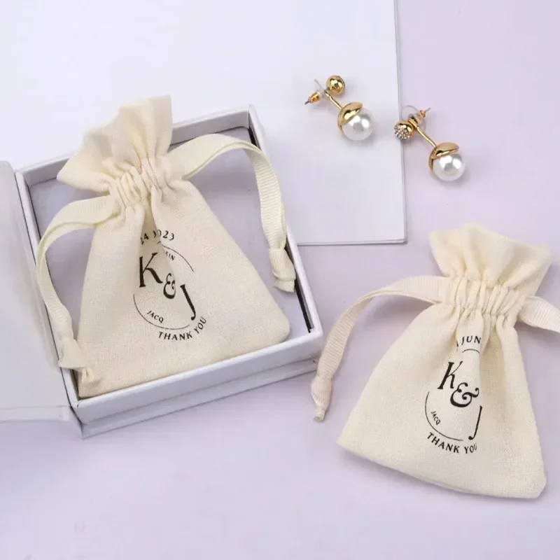 Natural   8x11cm 9x12cm 10x15cm 13x17cm 50pcs/Lot Makeup Dust Sack Jewelry Packaging Pouches kawaii packaging  bags for wedding