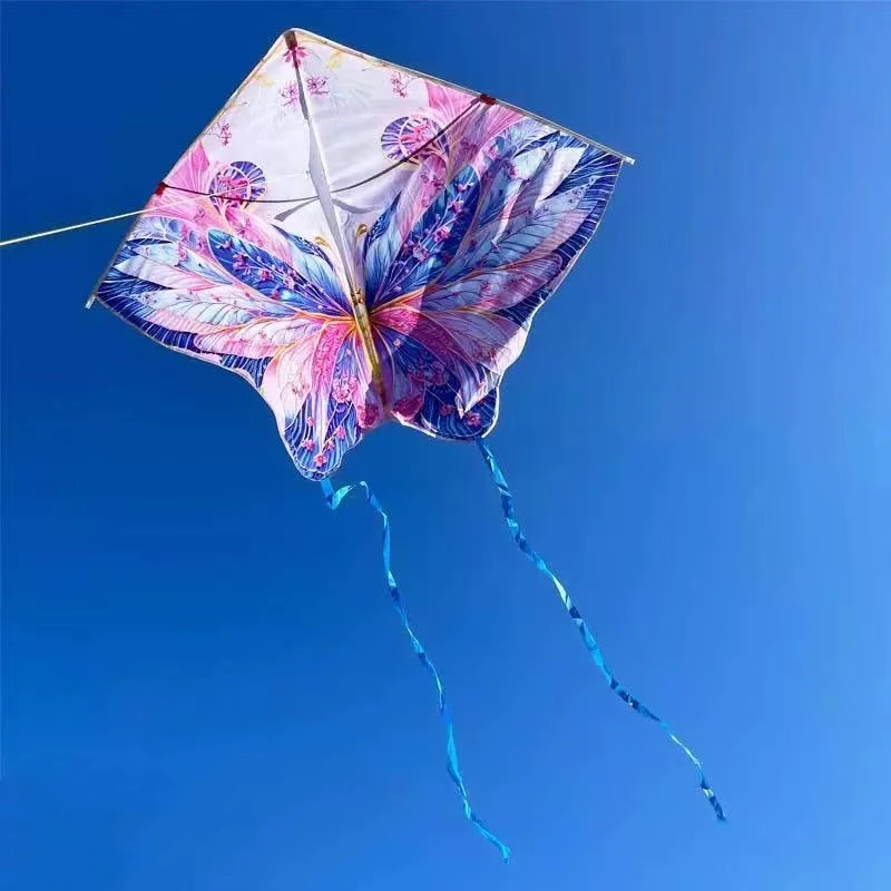 Free Shipping butterfly Kite flying for kids ripstop nylon fabric steering kite Car trestles power kite Flying bird gell blaster