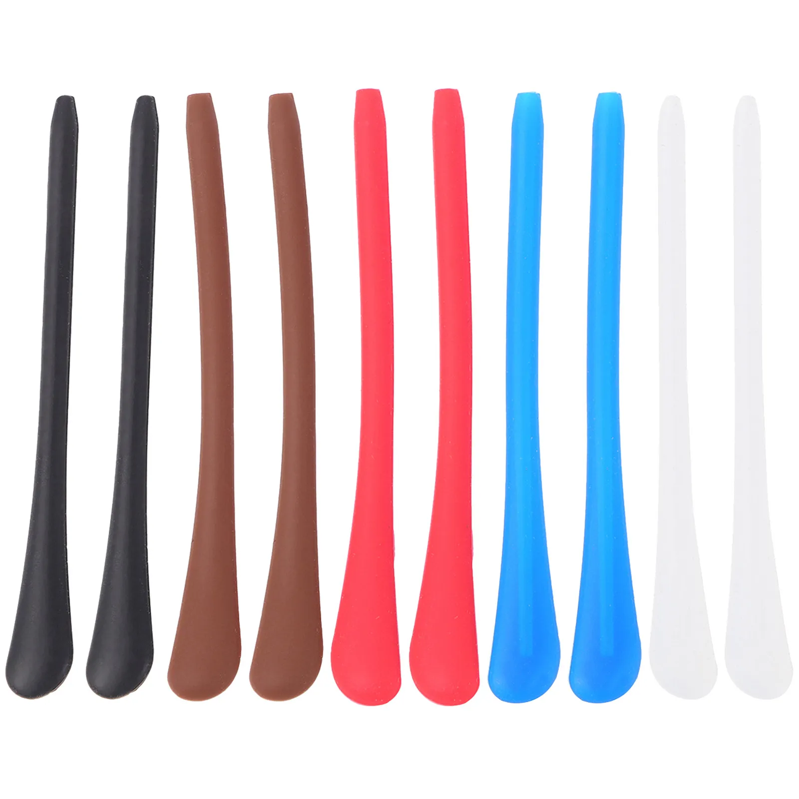 

10Pair Silicone Glasses Temple Cover Replacement Leg Sleeve Soft Safe Eco-Friendly Oxidation Resistant Eyewear Accessories