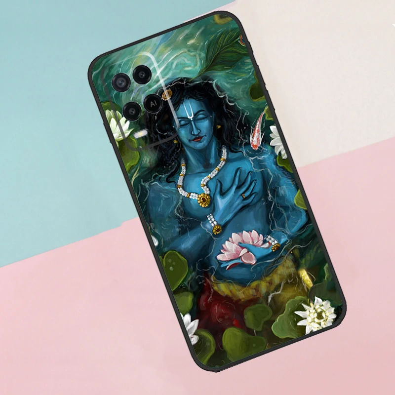 Indian God Lord Krishna For OPPO Find X5 X3 Pro A53S A5 A9 A31 A53 A1K A15 A52 A72 A83 A91 A93 A54 A74 A94 Case