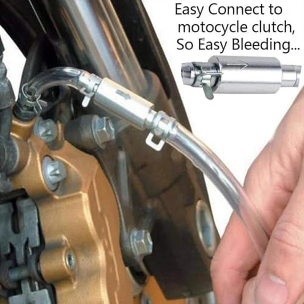 One Way Check Valve Brake Bleeder Kit with Metal Clips for Controlled Brake Fluid Bleeding in Cars and Motorcycles view 5