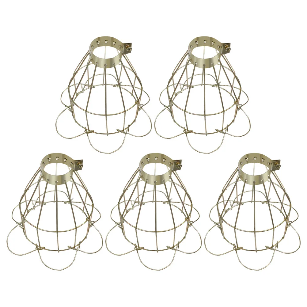 

5 Pcs Reptile Anti-scald Ceramic Cage Lamp Shade Iron Mesh Light Bulb Guard Bulbs Metal DIY Lampshade Ceiling Heating Wire