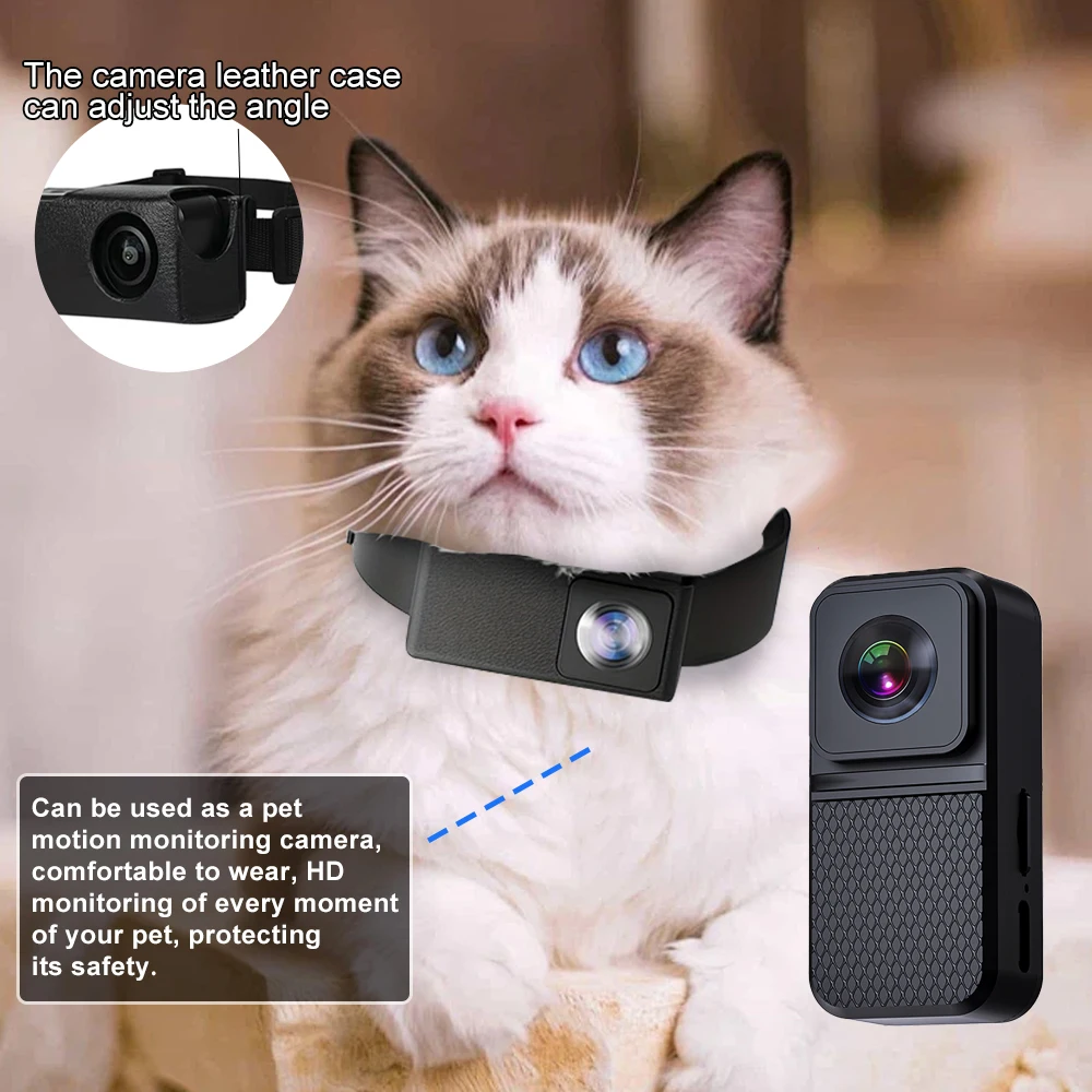 

Cat camera collar video and audio 1080P Night Vision Body Camera Recording Sports Action Pet Cameras Dog camera toy