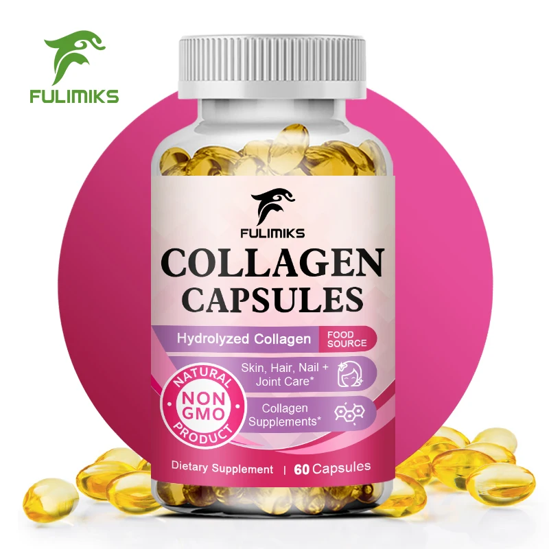 Collagen Capsules - Types I, II, III, V & X - Hydrolyzed Blend with Biotin & Vitamin C for Hair, Skin, Nails Healthy