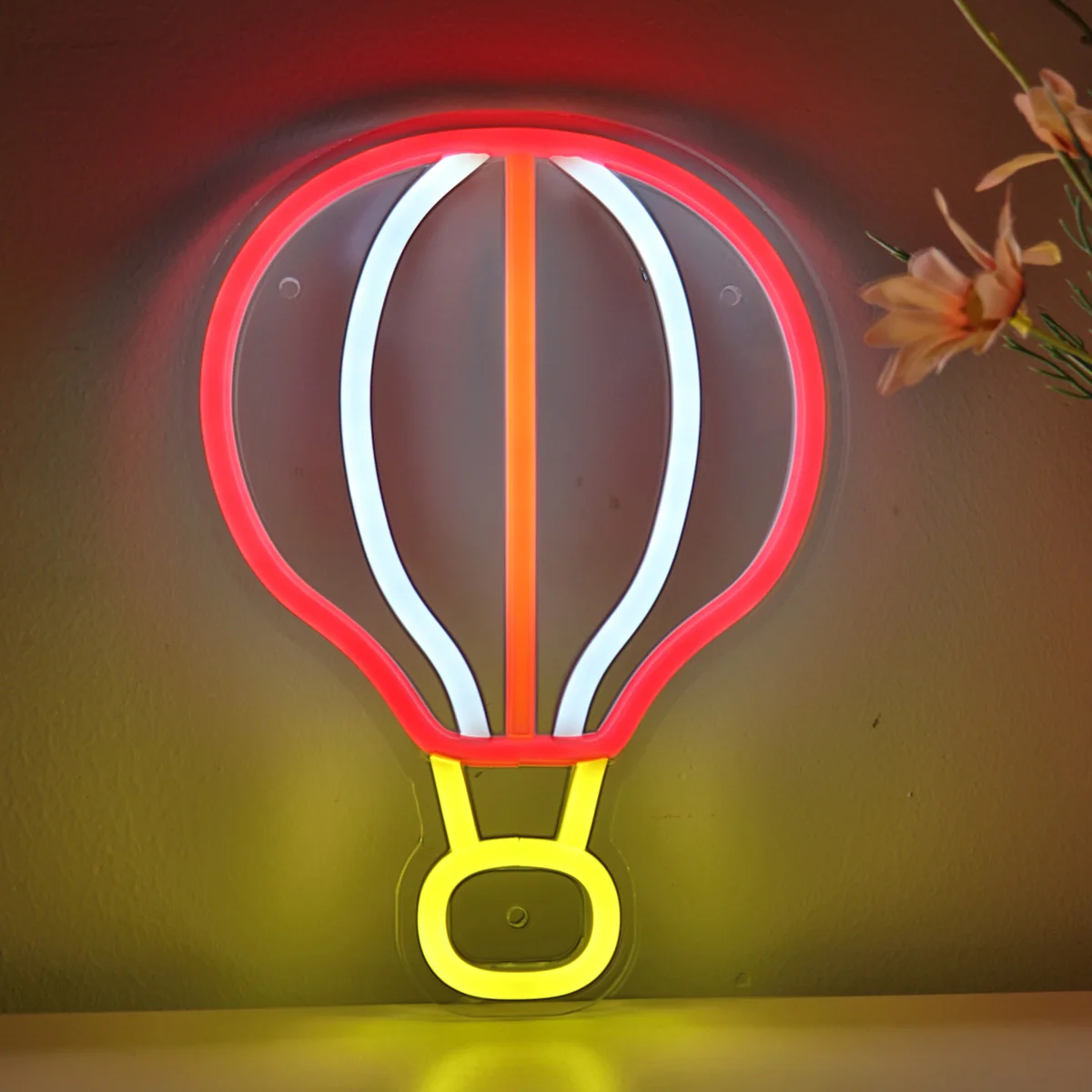 

1pc Hot Air Balloon LED Wall Neon Art Sign For Room Home Shop Party Pub Club Living Show Decoration 6.89''*9.37''