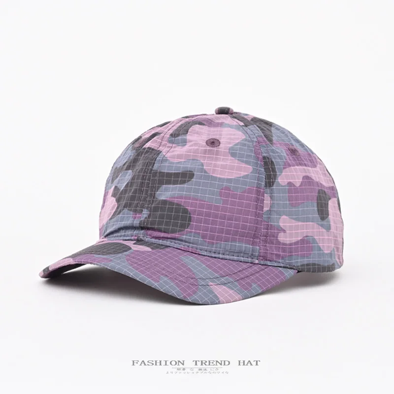 

Summer Quick-drying Camouflage Cap Men Women's Outdoor Sports Thin Breathable Baseball Cap Plaid Sunscreen Visor Hat