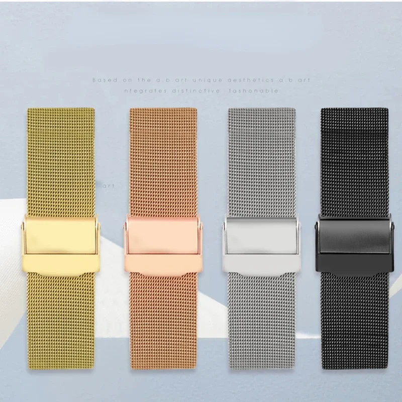 Stainless Steel Woven Watch Strap for Casio Amani CK Folli Follie King Waterproof Sweat-Proof Wear Comfortable Watchband 14 16mm