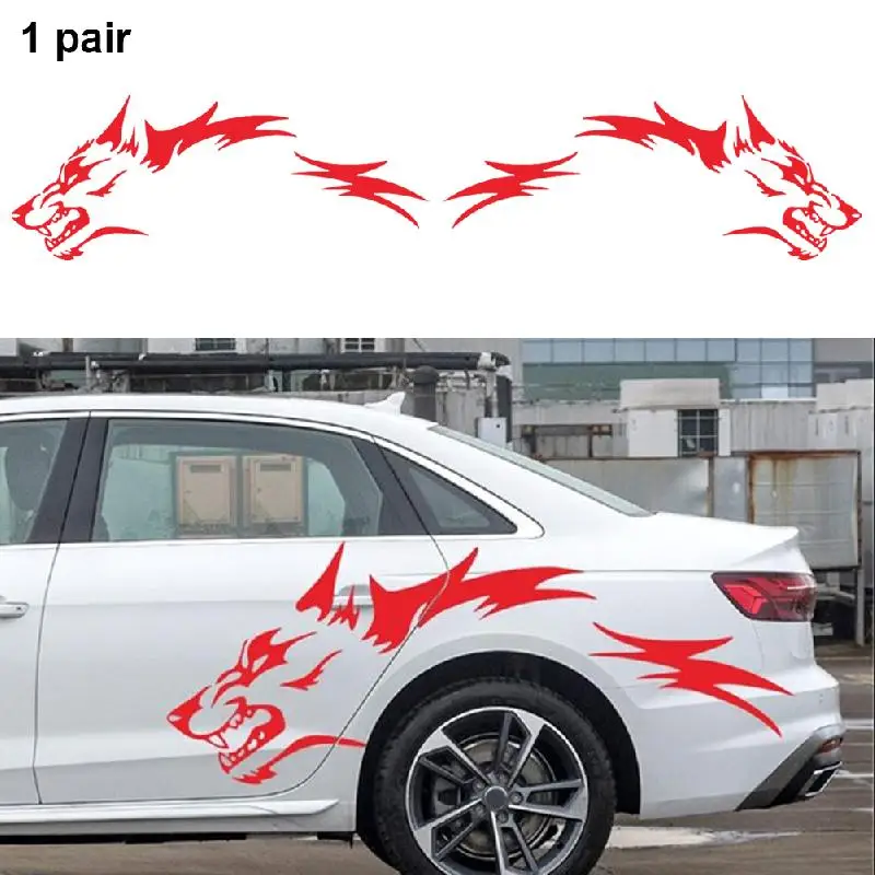 Wolf Graphics Car Body Stickers Decals Car Body Stickers Vinyl Self-Adhesive Side Strip Decal Cool Stickers for Jeep Truck SUV