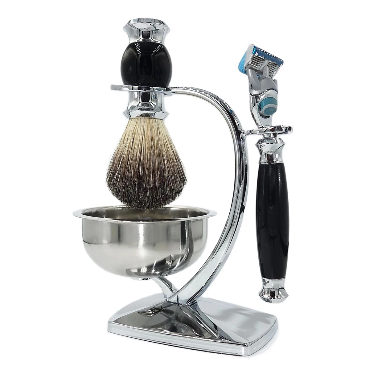 irazor-classic-4-in-1-wet-shaving-kit-for-men-5-blade-cartridge-razor-face-cleaning-brush-beard-grooming-perfect-gift-set