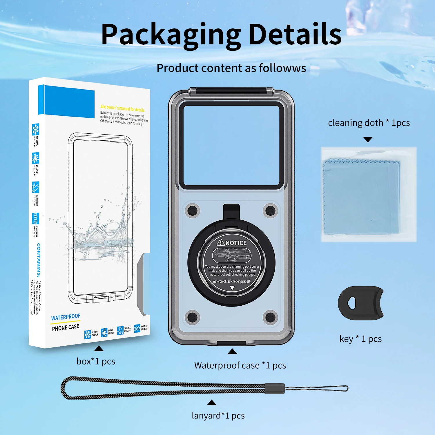 15 Meter Tiefwasserdichte Handyhülle, Geeignet für 6,9-Zoll-Geräte, Passend für iPhone, Samsung, Redmi, Etc, Vivo, Google, Oppo – Detail 20