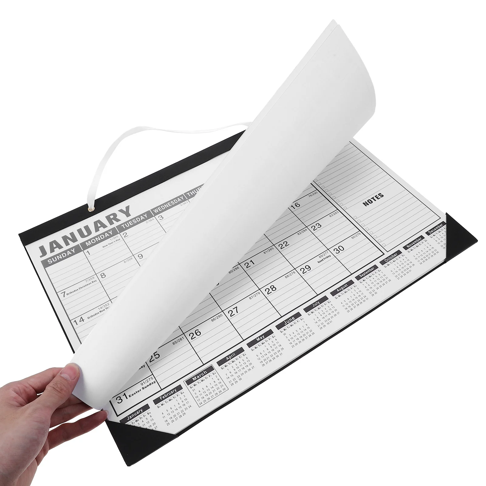 

Paper Wall Hanging Calendar 2024 Office Accessory English Monthly Calendar Daily Notes Home Supply Office Supplies