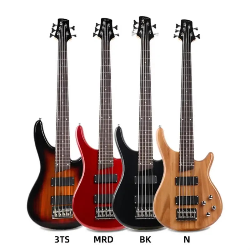 Smiger 5-String Electric Bass Guitar Instrumento Pasivo Completo 5 Cuerdas