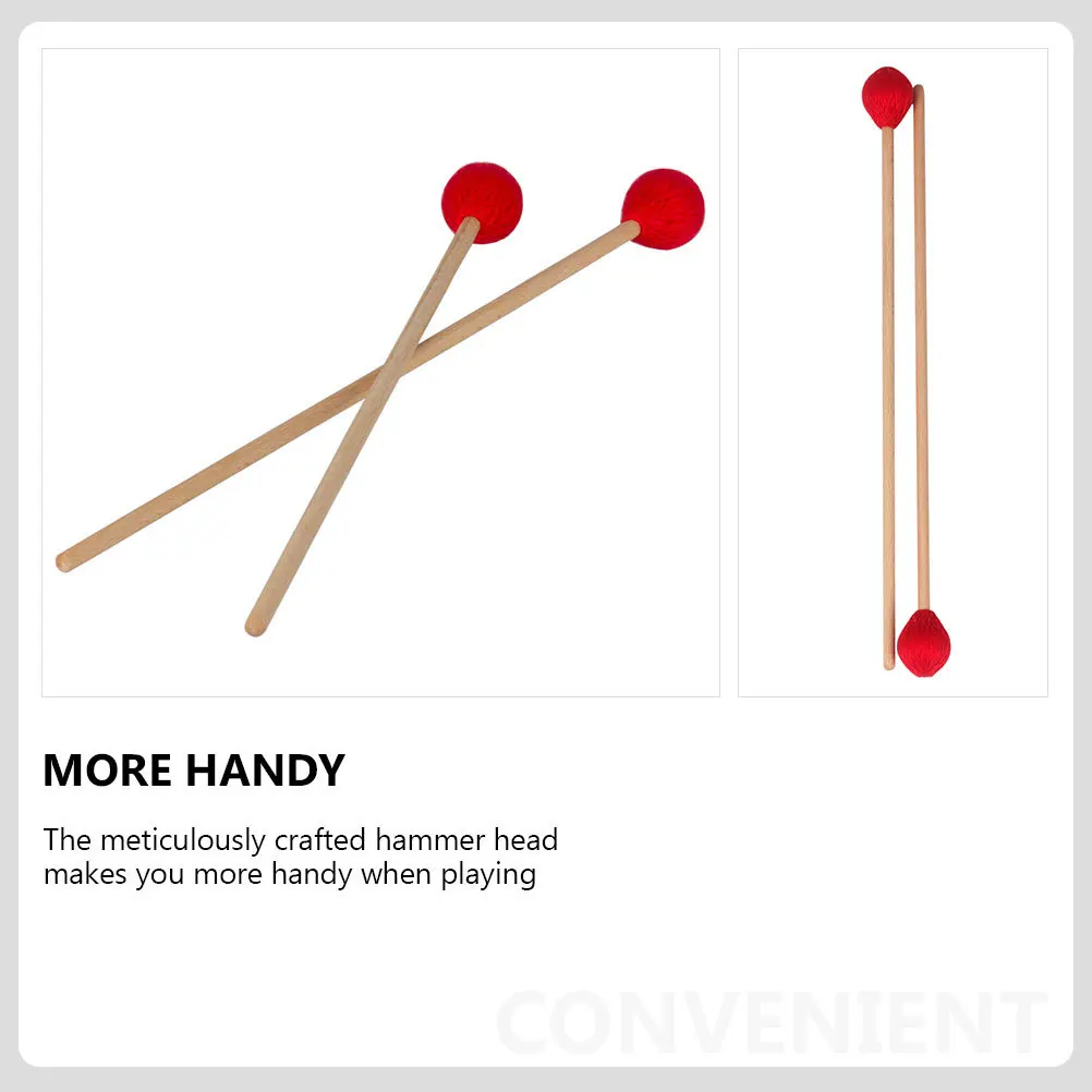 

2Pcs Xylophone Hammers Marimba Mallets Environmentally Friendly No Burrs Smooth Surface Xylophone Hammer