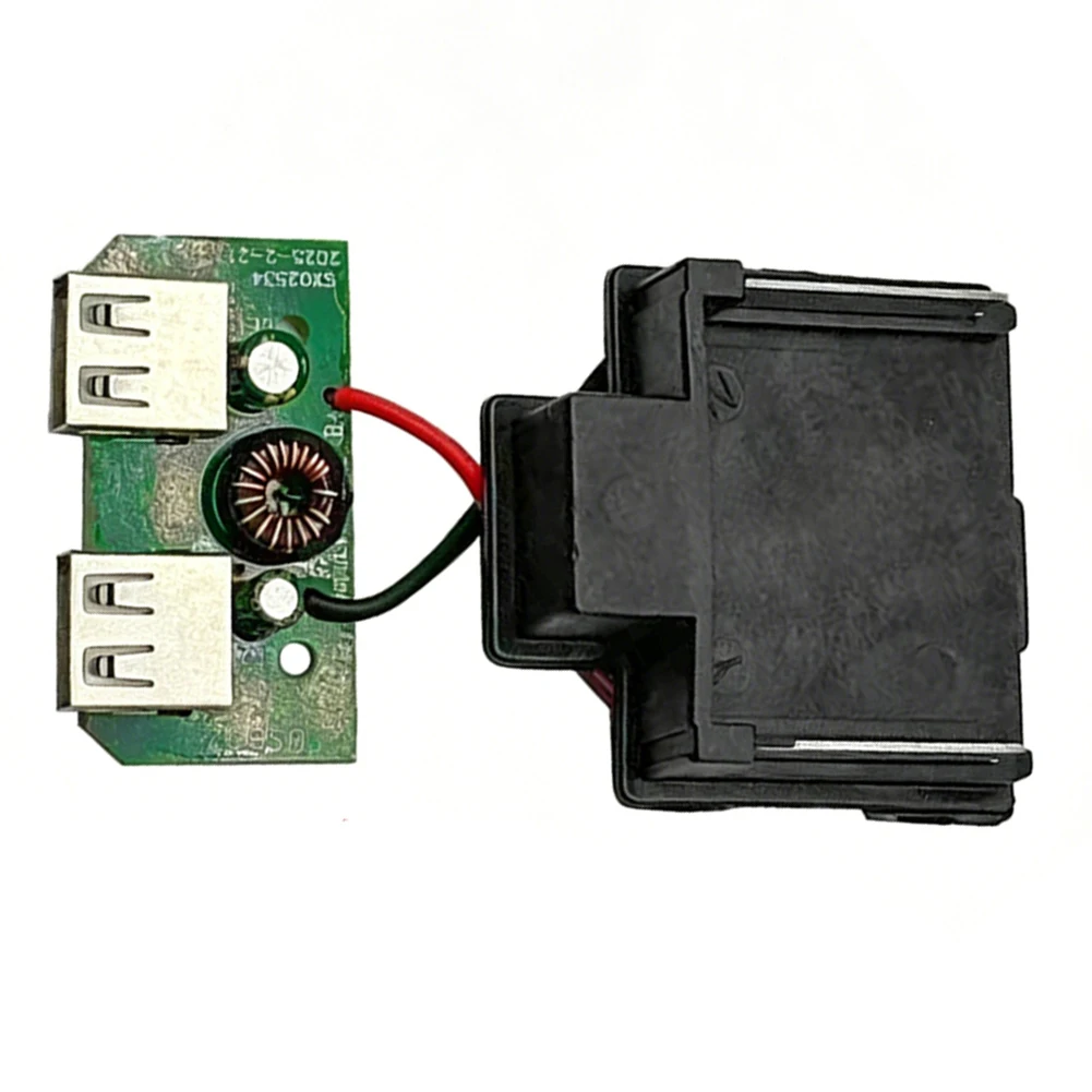 21V For Battery Adapter Dual USB 5V For Charger Converter For Mobile Phone Power Tool Accessories Blue Black Plastic
