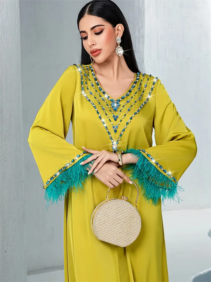 

Abayas For Women Ramadan Eid Shiny Satin Abaya Damen Dubai Luxury 2026 Muslim Kaftan Dress Islam Clothing Caftan Marocain Femme