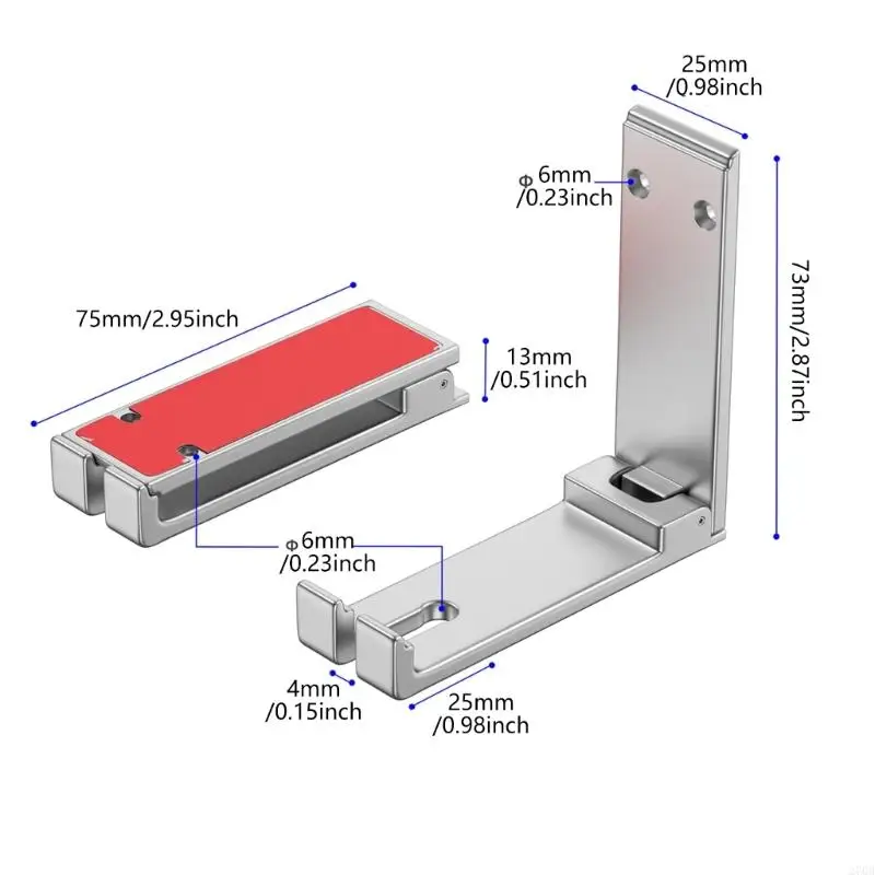 270b 1pc/2pcs Apparto per cuffie pieghevoli per gancio in metallo resistenza per sala da lavoro pulito spazio per