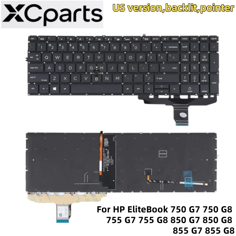 Nuevo teclado retroiluminado para ordenador portátil HP Elitebook 750 G7 750 G8 755 G7 755 G8 850 G7 850 G8 855 G7 855 G8 L89916-001 puntero