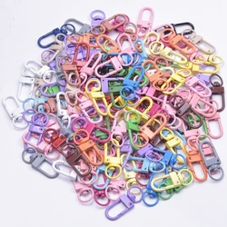 10pcs Metal Colorful Lobster Clasp Hooks Keychain Rotating Keychain Key Ring Buckle For DIY Jewelry Making Supplies Accessories