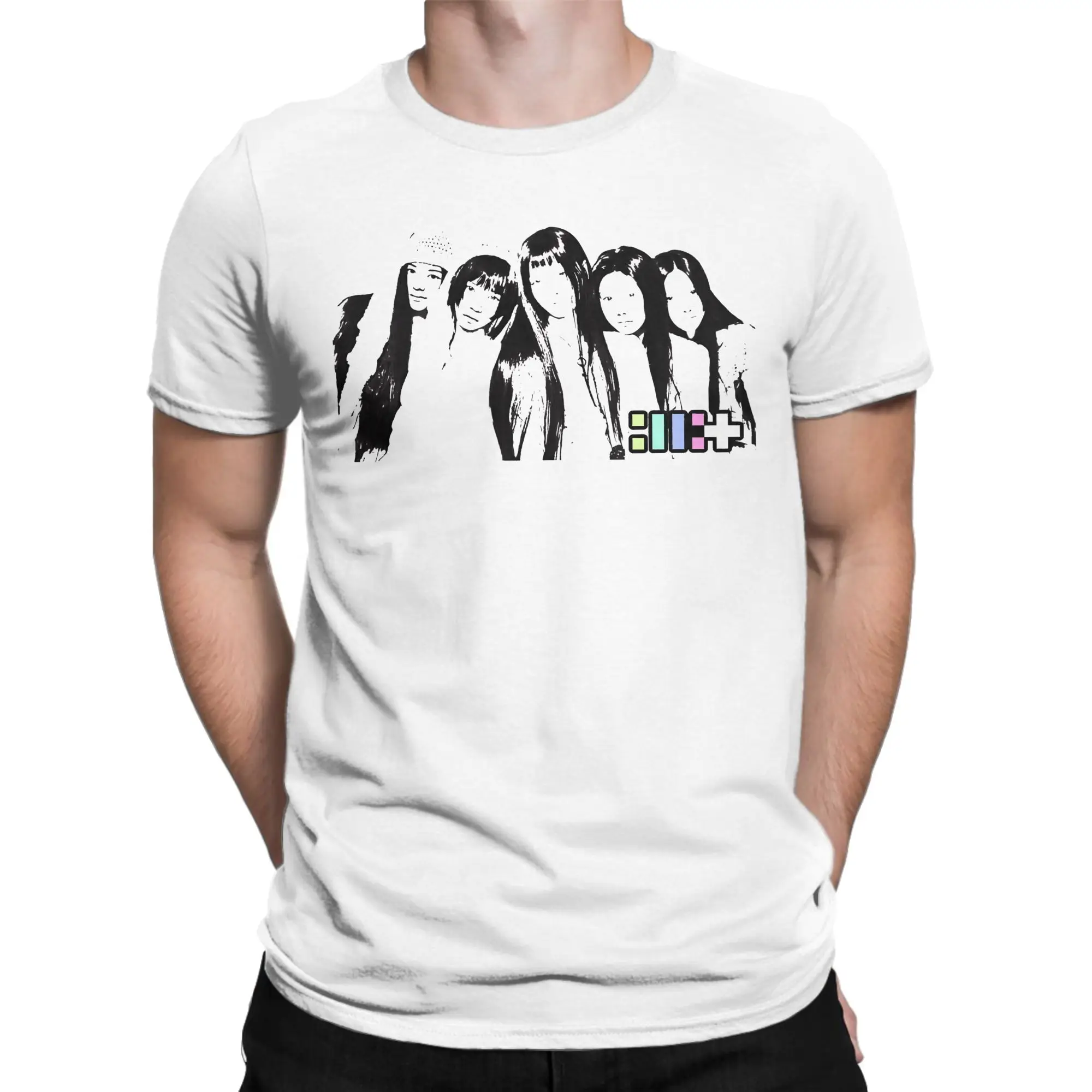 ILLIT South Korea Girls' Group T Shirt Men's  Cotton Novelty T-Shirts Round Neck  Tees Short Sleeve Clothing Printed