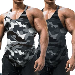 Camouflage Summer Fitness Tank Top Men Bodybuilding New Gyms Clothing Fitness Men Shirt Slim Fit Vests Mesh Singlets Muscle Tops