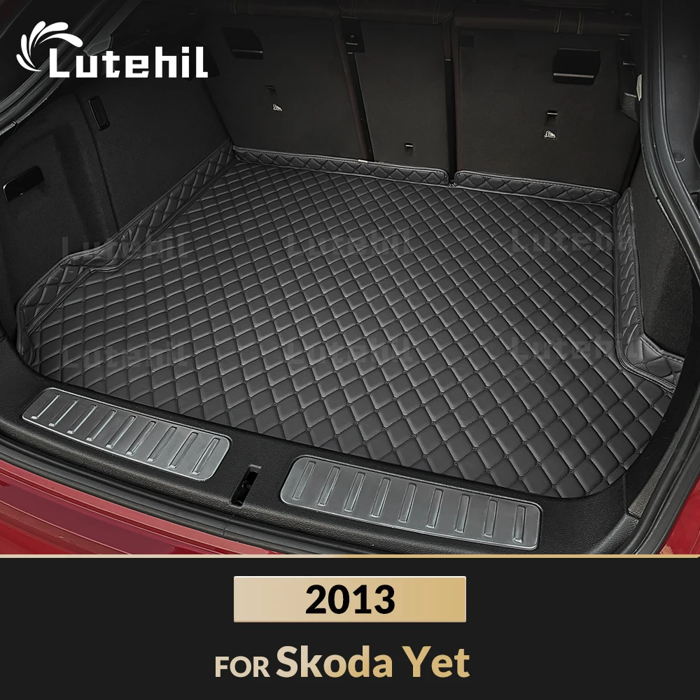 

Износостойкий полиуретановый коврик для багажника автомобиля для Skoda Yeti 2013 3D, прилегающий дизайн, водонепроницаемый нескользящий коврик для багажника