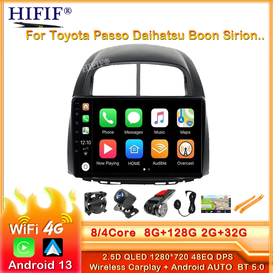 

Автомагнитола Android для Toyota Passo Daihatsu Boon Sirion Subaru Justy Perodua Myvi, автомагнитола с Навигатором, GPS, мультимедийная стереосистема