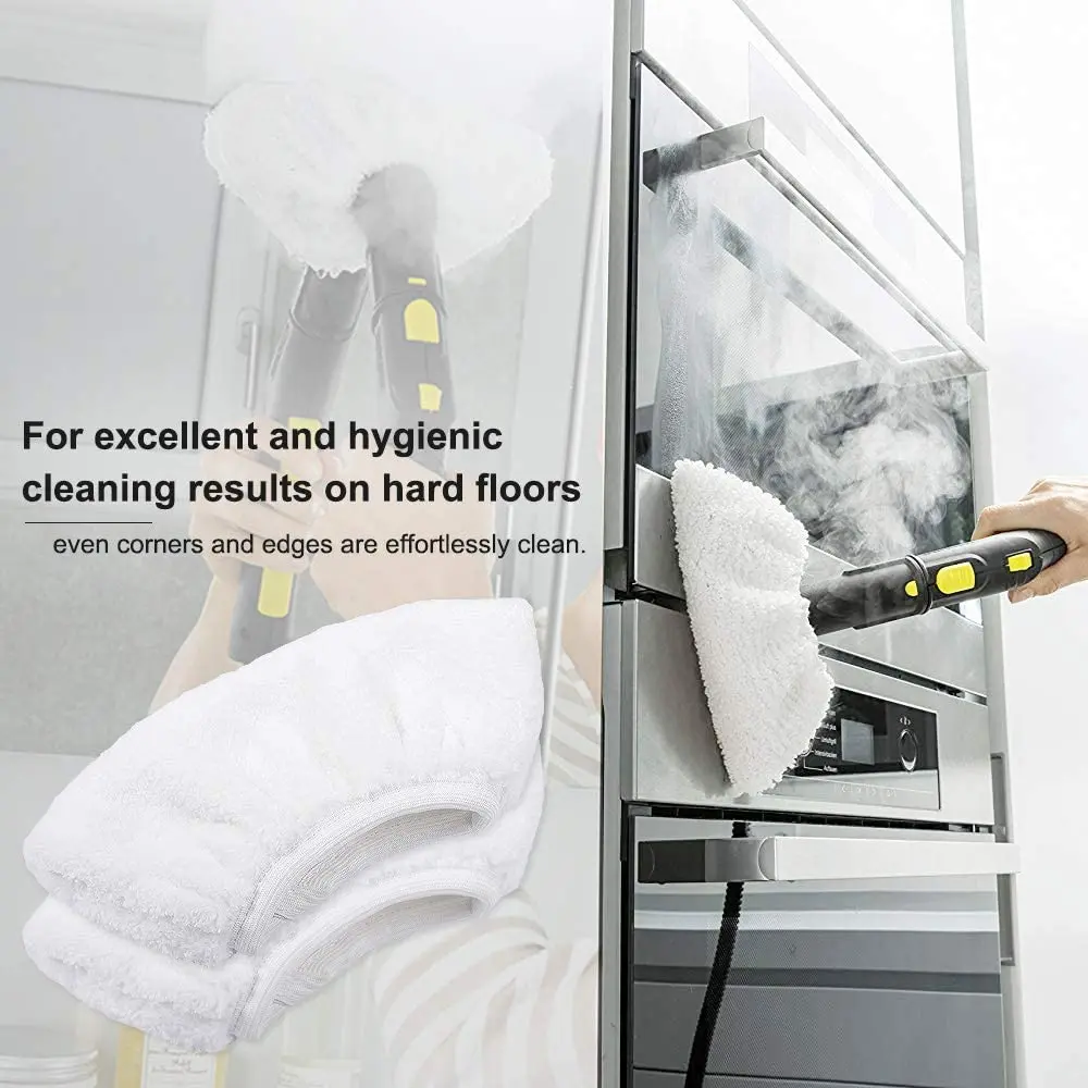 مجموعة قماش من الألياف الدقيقة متوافقة مع منظف البخار Karcher EasyFix SC2، SC3، SC4، SC5 (3 لفوهة الأرضية + 3 للفوهة اليدوية)