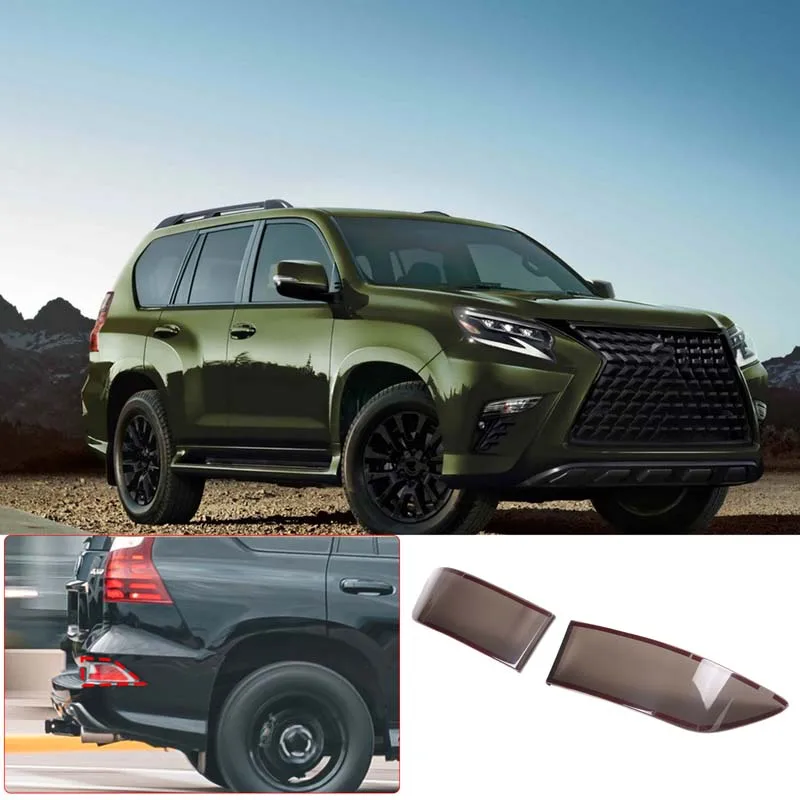 

For Lexus GX/J150 2014-2023 rear fog lamp smoked sheet car rear fog lamp decorative sheet protective patch ABS transparent gray