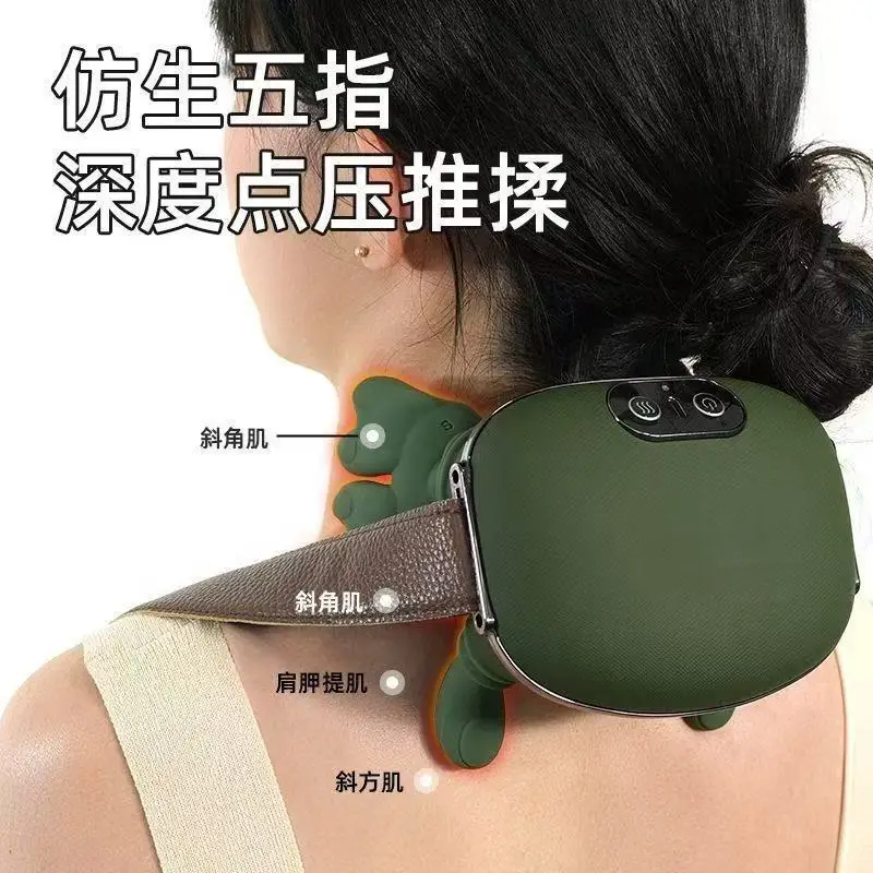 New Popular Neck and Shoulder Massager Large Capacity Battery Rechargeable Portable SPA Relieve Pain Cervical Massage Device Hot