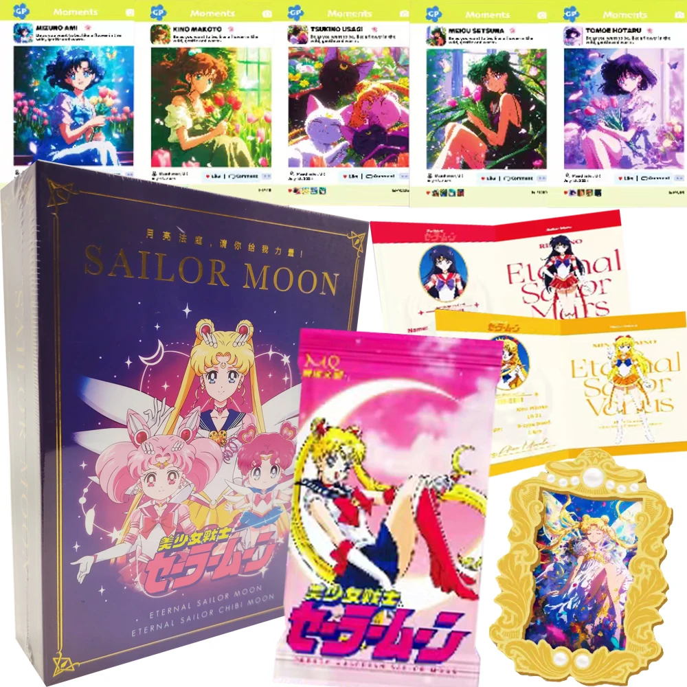 

Sailor Moon Collection Cards High Quality Design Classic Anime Magic Girl Party Feast Lovely Pretty Figure Cards Kid Hobby Gift