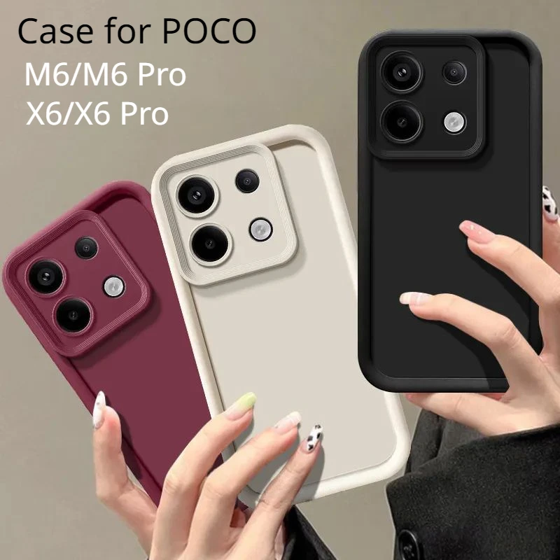 For Xiaomi Poco M6 Pro Case POCO X6 Phone Case Poco x6 Pro POCO M6 Poco M6 Pro 5G 4G Luxury Matte Soft Cover