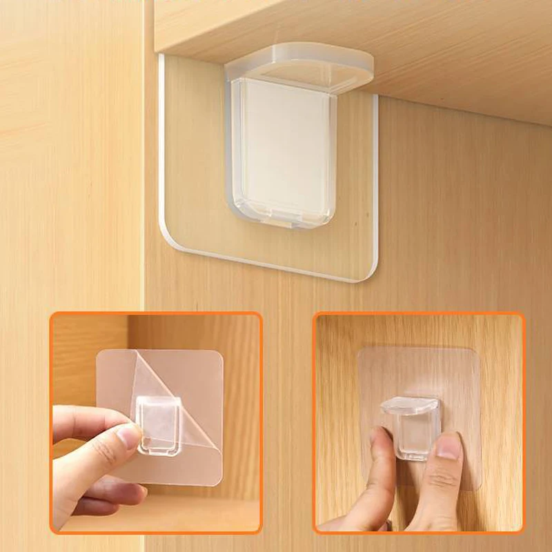 Strong Self Adhesive Shelf Bracket Support Peg Sticky Angle Brace NoDrill for Closet Cabinet Wardrobe Shelve Board Hanger Holder